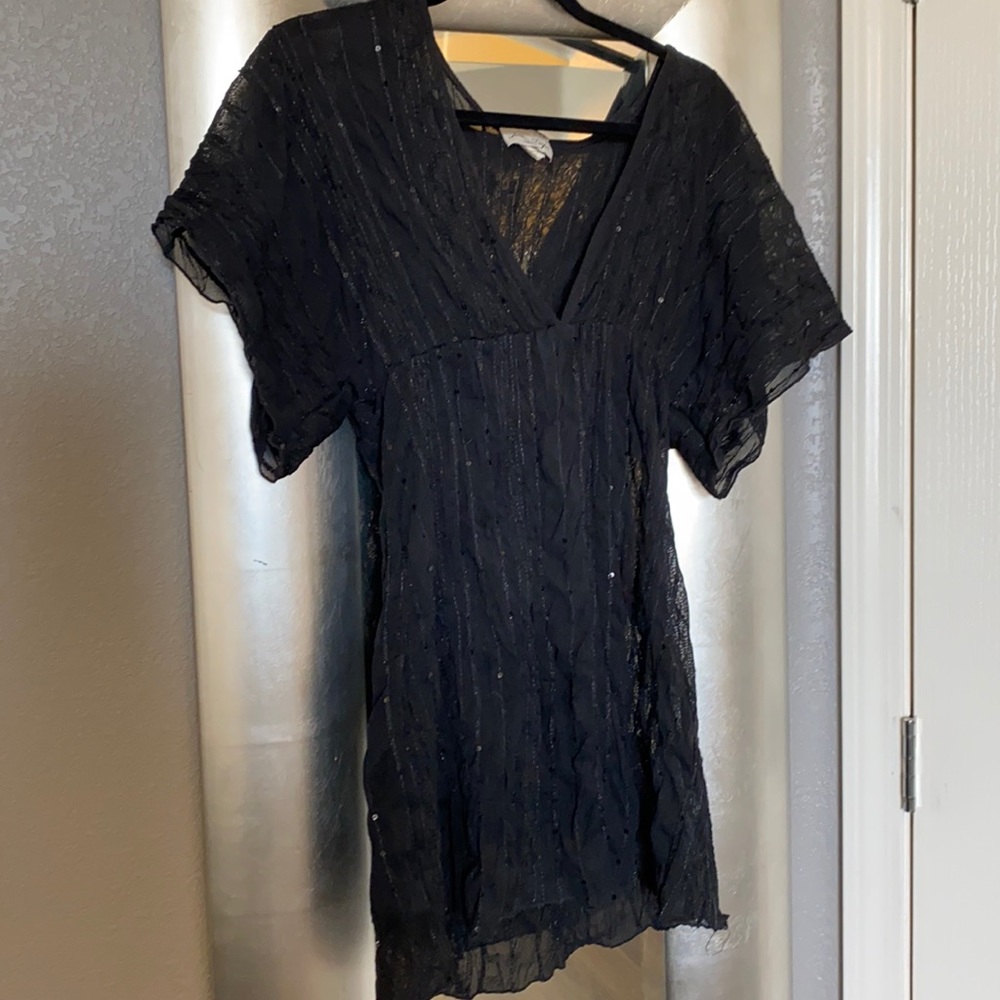 Black swim cover up